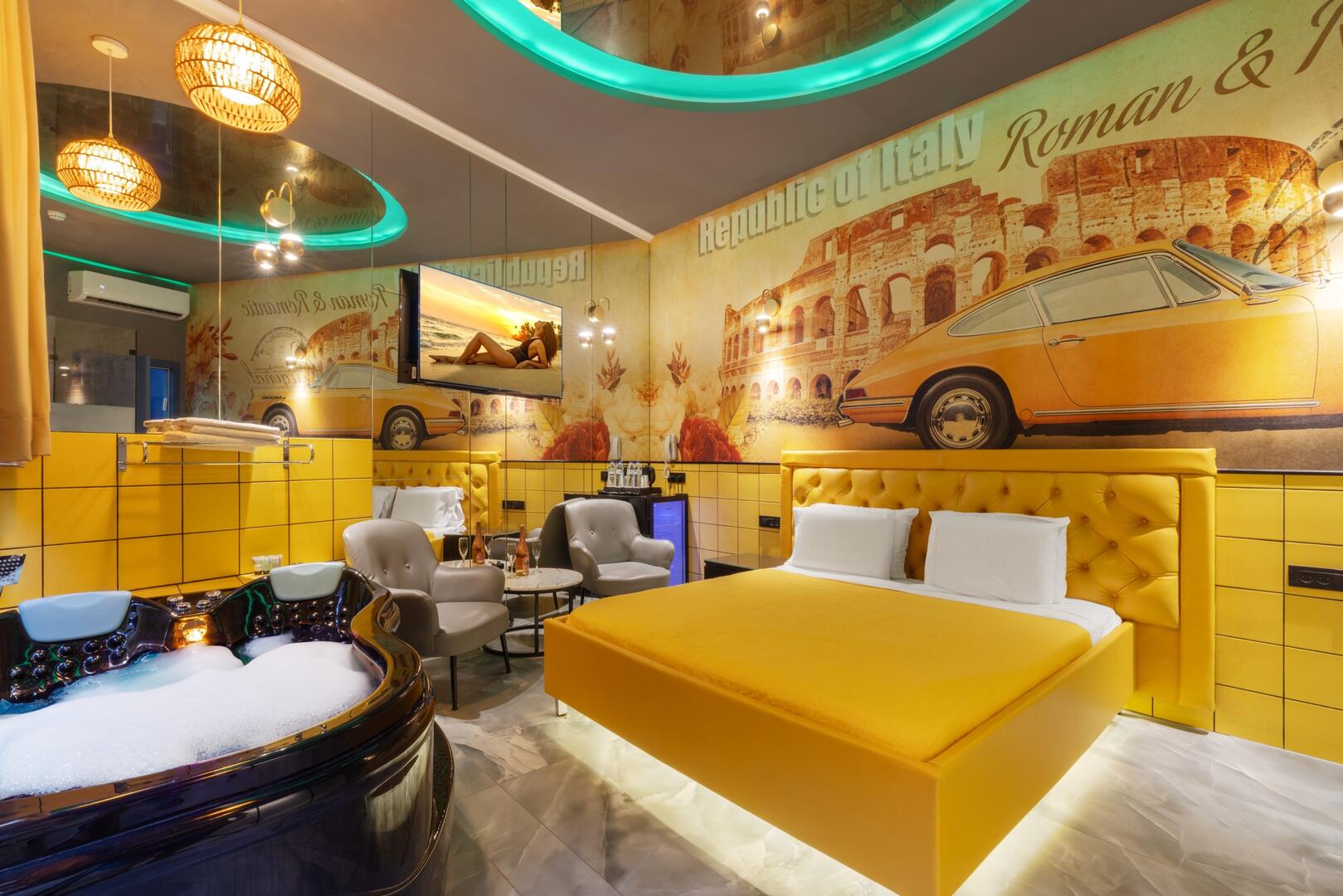 סוויטת ג'קוזי איטלי - מלון סוויטות גראף - חדרים מפנקים לפי שעה או ללינה בראשון לציון 100848