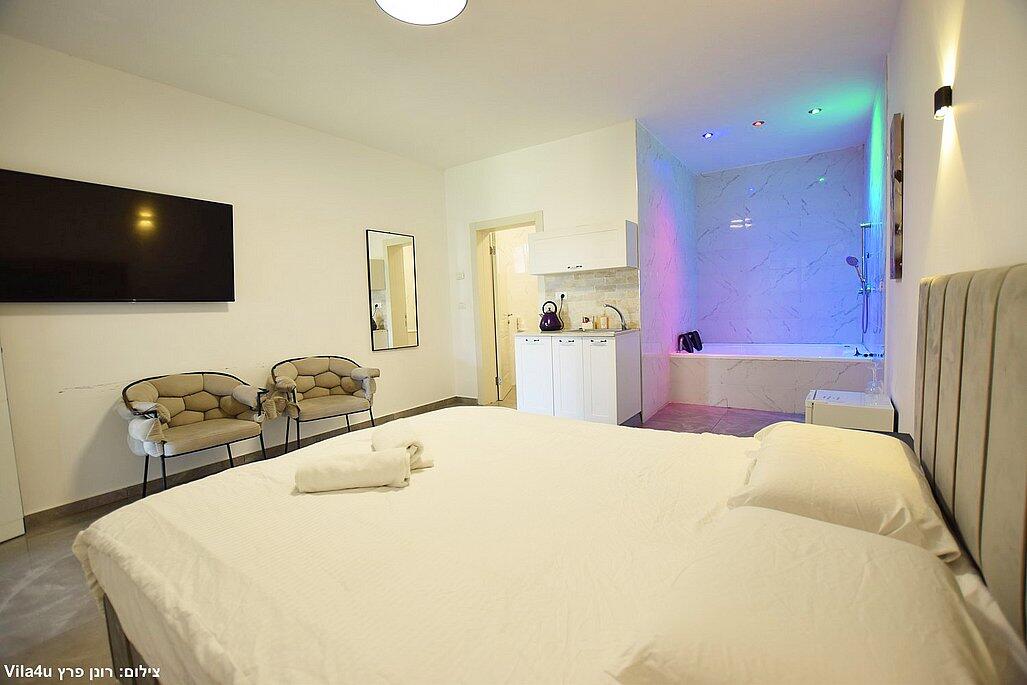 צימר 2 - פנינת מיאל חדרים לפי שעה באבן יהודה - צימרים VIP 122891