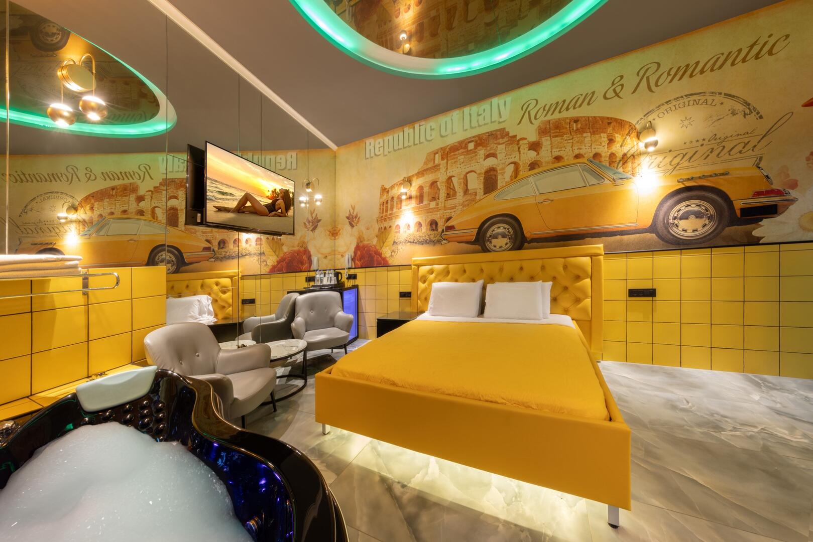 סוויטת ג'קוזי איטלי - מלון סוויטות גראף - חדרים מפנקים לפי שעה או ללינה בראשון לציון 100850